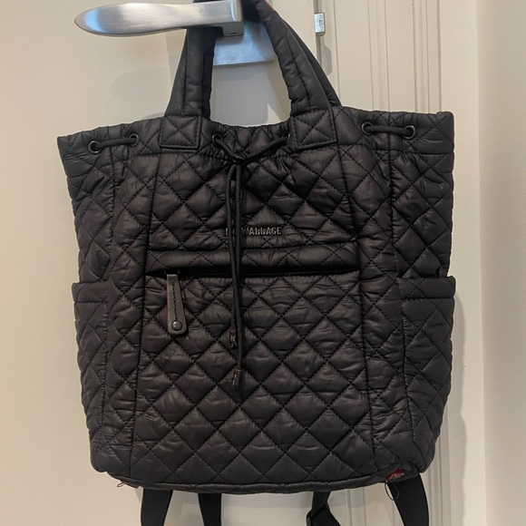 MZ Wallace Handbags - MZ Wallace Black Quilted convertible Tote-Backpack